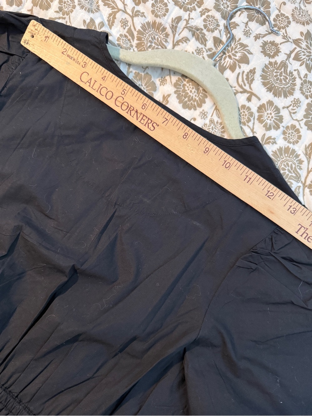 Quince 100% Organic Cotton Tiered Maxi Dress Black Current Retail $70 Small NWT - Picture 11 of 13